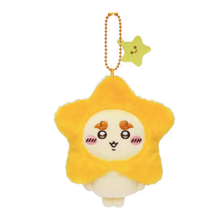 Chiikawa Star Wish Plush Keychain — Cute Usagi Hachiware Flying Squirrel with Star Pendant Stuffed Toy Gift