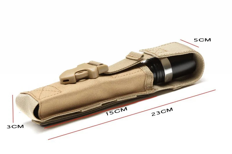 Tactical MOLLE EDC Waist Bag – Outdoor Flashlight & Tool Pouch for Camping, Hiking, Hunting & Field Use