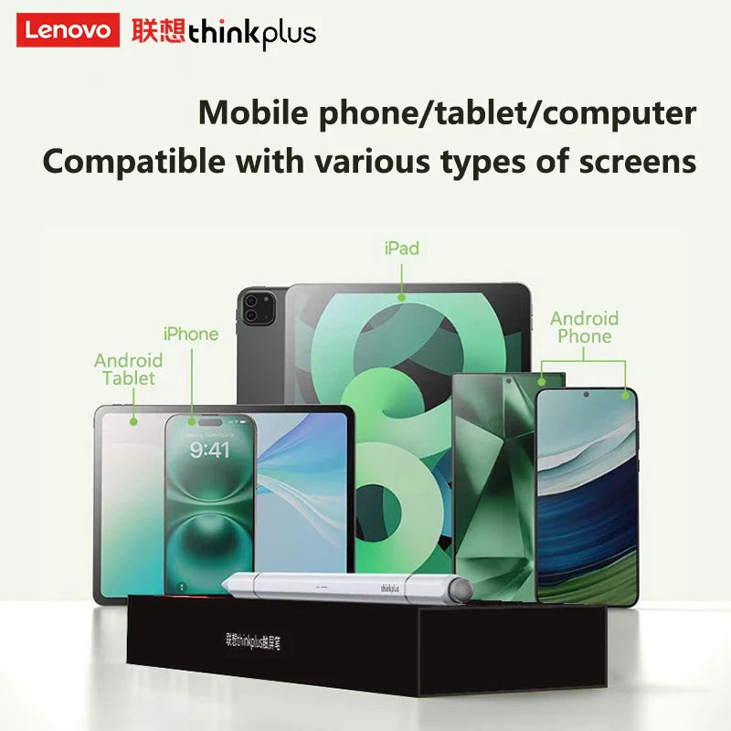 Lenovo Universal Stylus with 3 Pen Tips – Compatible with Android, iOS, iPad, Apple Pencil, Huawei, Xiaomi & Samsung Tablets