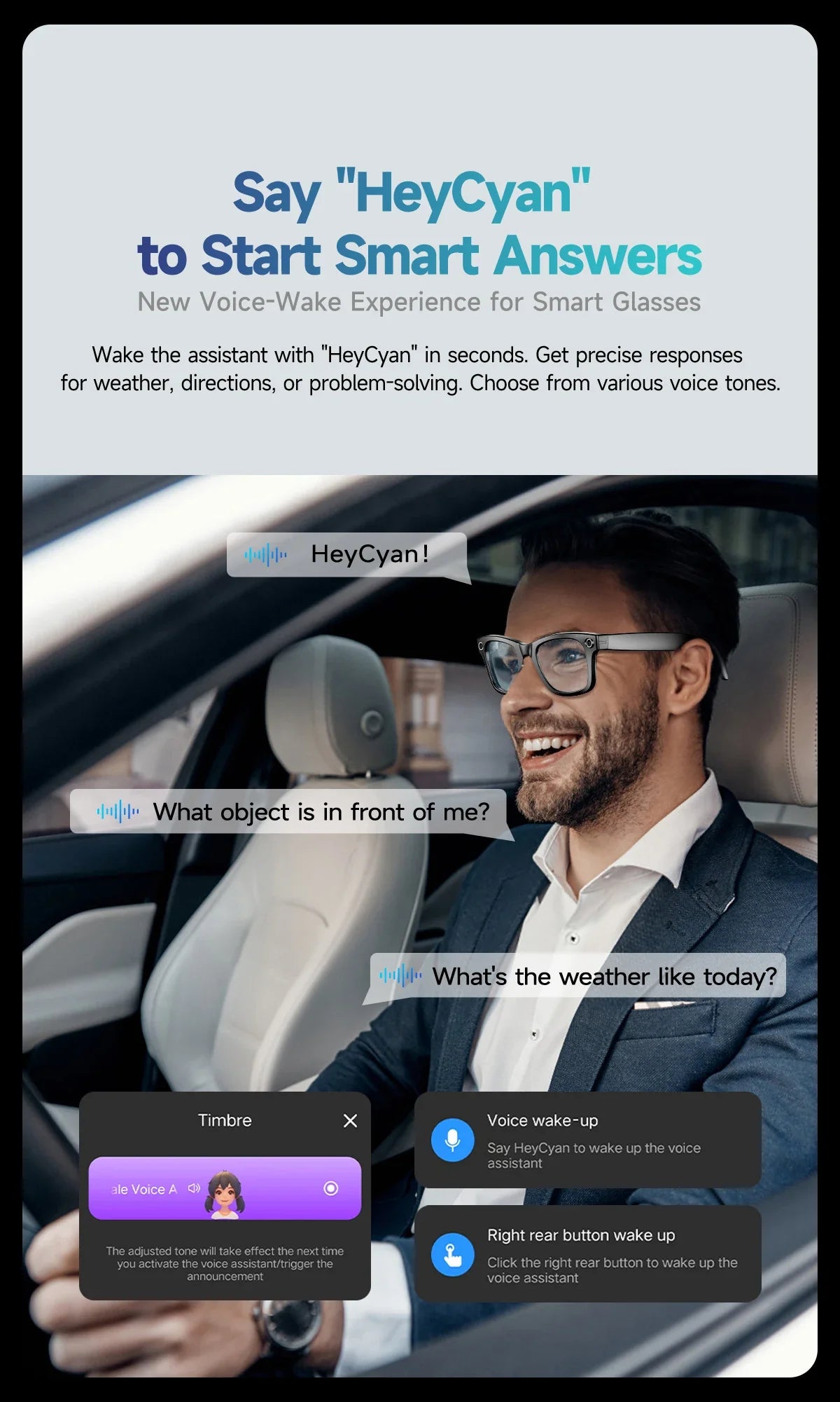 2025 Smart Glasses — Bluetooth Camera, Video Recording, AI Photo Recognition, 100+ Language Translation, Music Player for Men and Women