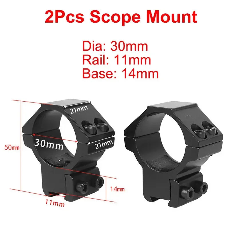 Hunting Rifle Scope Mount Ring – 25.4mm/30mm Tactical Scope & Flashlight Holder for 11mm/20mm Picatinny Rail