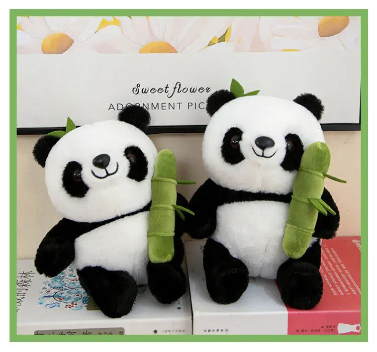 Kawaii Bamboo Tube Panda Plush Toy Set – Cute Reversible Stuffed Bear Dolls, Children’s Valentine’s Day Gift