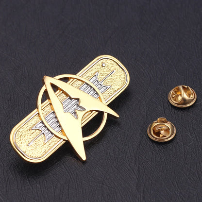 Classic Star Trek Button Brooch — Starfleet Logo Metal Badge, Creative Lapel Pin for Shirts, Backpacks & Jewelry Accessories