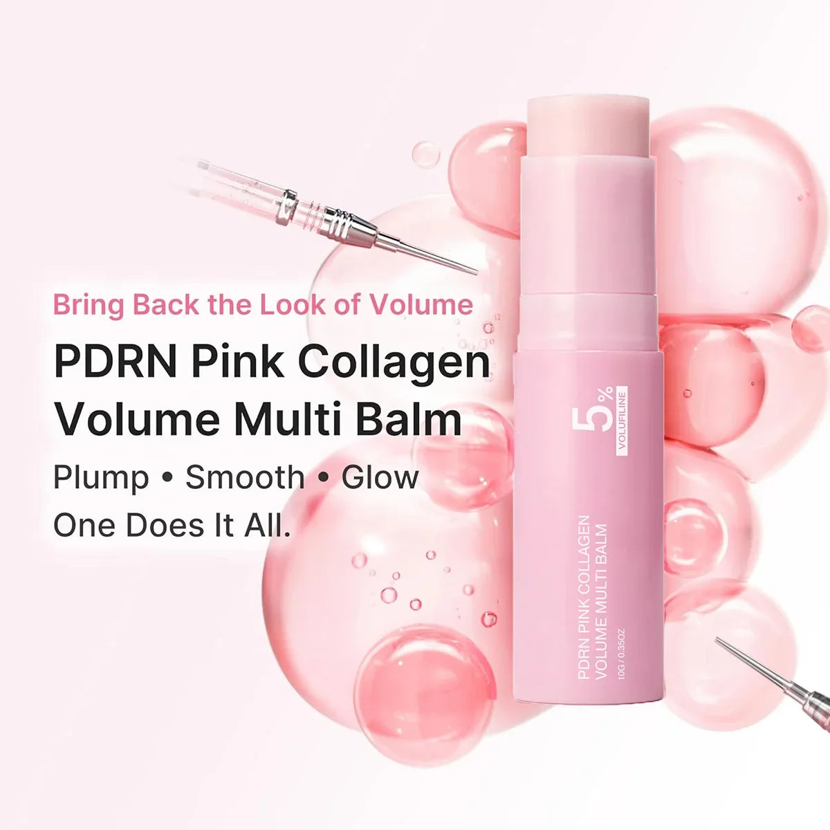 PDRN Pink Collagen Multi Balm Stick - Face & Body Radiance Care for Under-Eyes, Neck & Fine Lines
