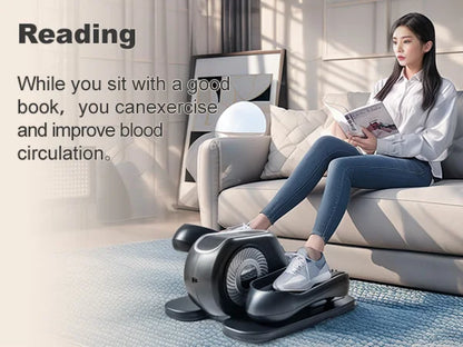 Under Desk Elliptical Machine – Leg Exerciser with Remote Control & 12 Speeds, Quiet Elliptical Trainer