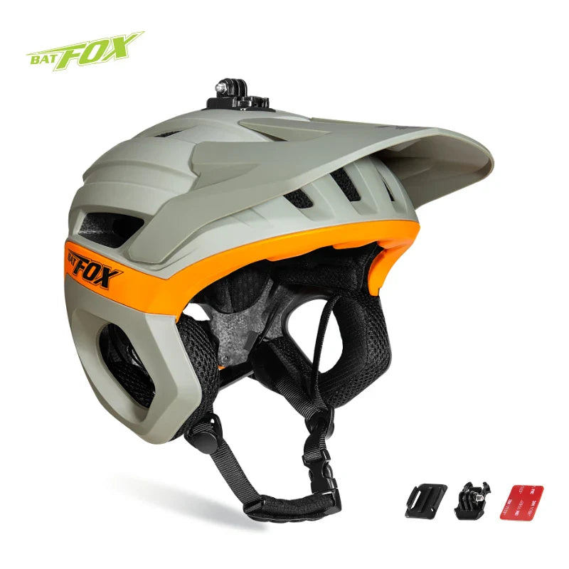 BATFOX 3/4 Cycling Helmet – Off-Road MTB Road Bike Helmet for Men & Women, Three-Quarters Protective Safety Gear for Outdoor Sports Riding