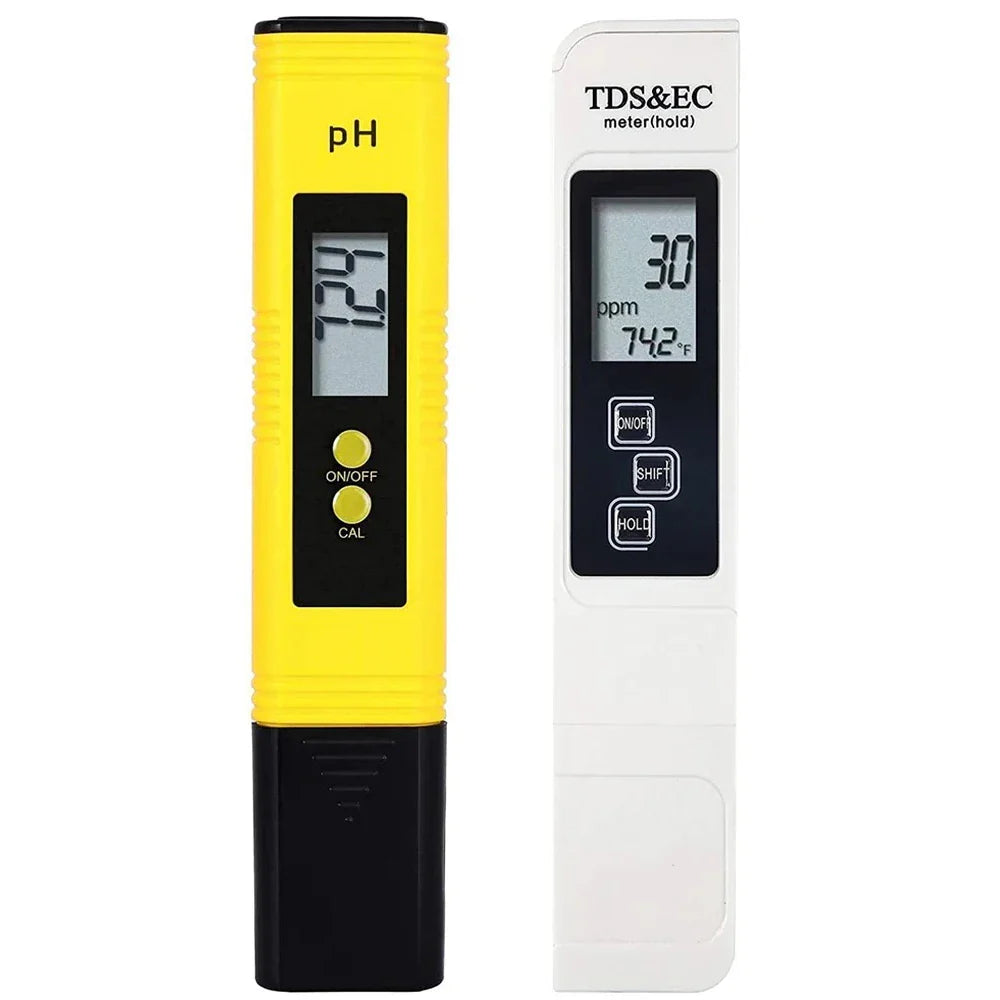 PH & TDS Meter Digital Water Quality Tester - 0-14 PH, 0-9990PPM, LCD Water Purity Analyzer for Aquarium & Filter