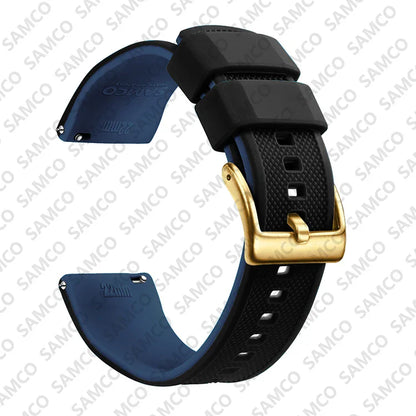 Premium Silicone Watch Band – Quick Release Rubber Strap, 18mm 20mm 22mm Replacement Watchband