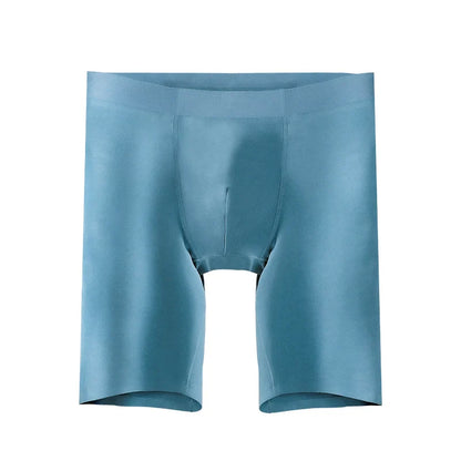 Men’s Modal Seamless Boxer Briefs – Long Leg Sports Underwear, Wear-Resistant Extended Fit, Breathable Large Size Comfort Shorts