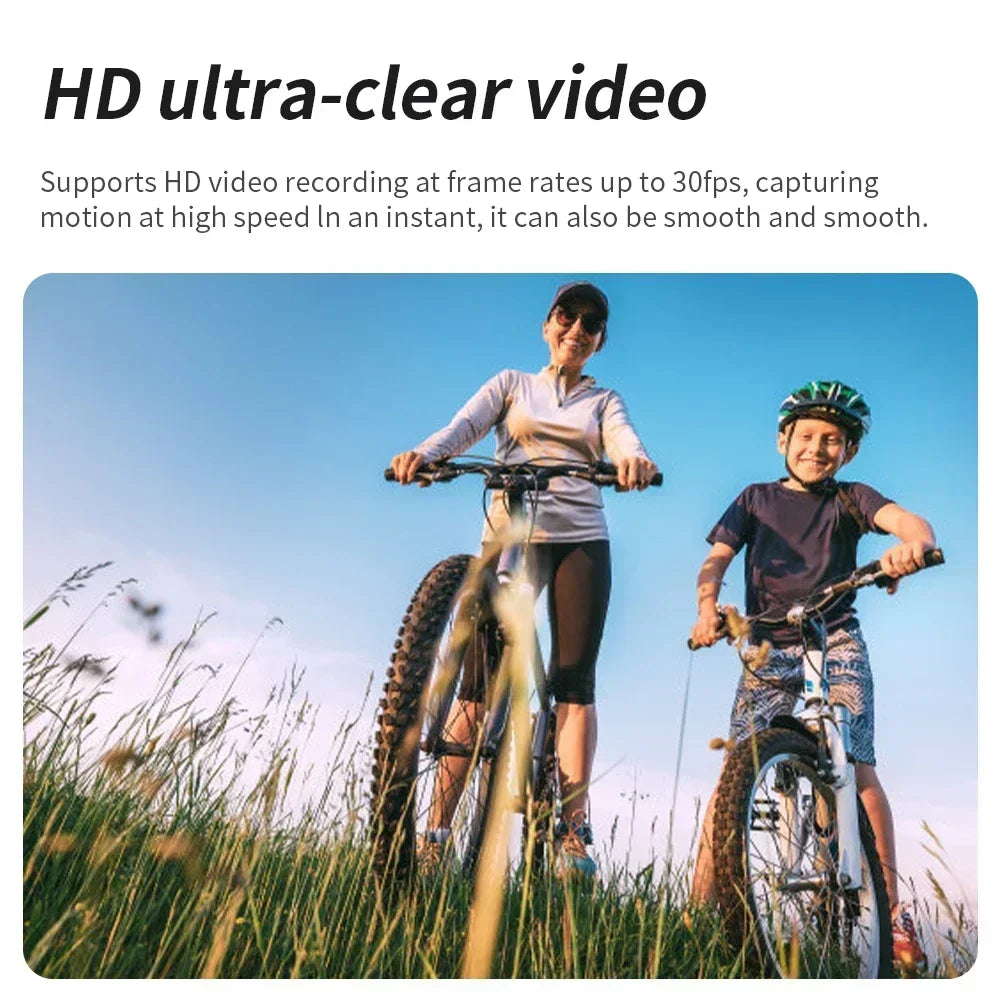 4K Ultra HD Pocket Action Camera — 270° Rotatable Vlog Sports Cam with WiFi, Waterproof Case & Helmet Mount