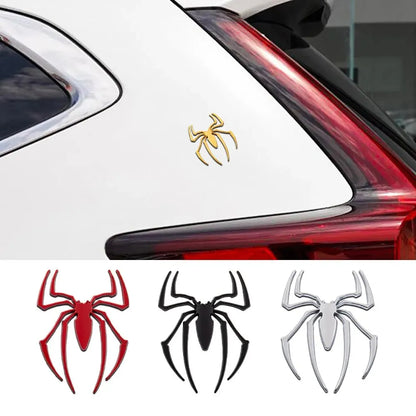Universal 3D Metal Spider Car Sticker - Chrome Badge Emblem Decal for Auto Styling and Decoration - Exterior Car Accessories