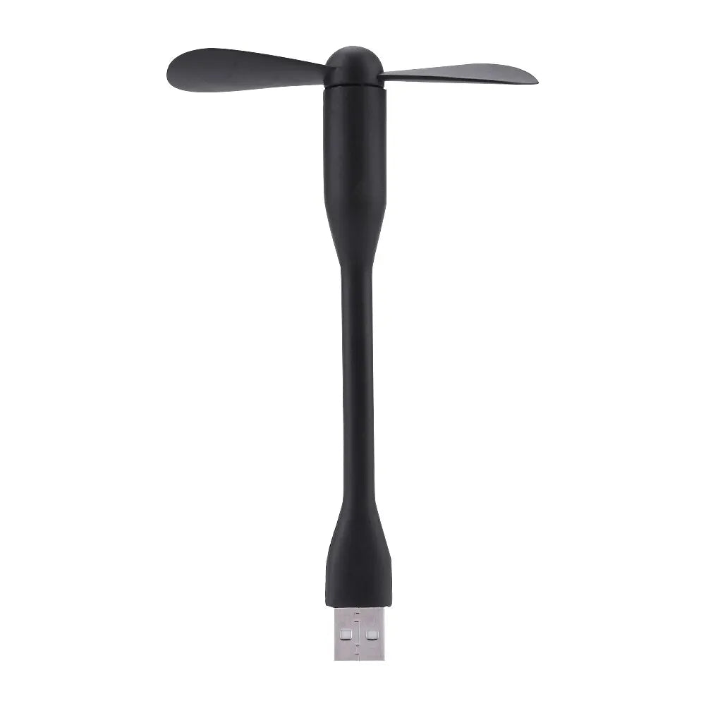 Mini USB Flexible Fan – Bendable Portable Hand Fan for Laptop, PC, Power Bank, and AC Charger, Summer Cooling Gadget