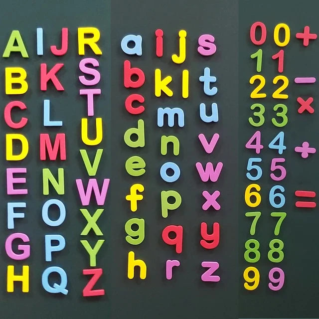 24-76pcs Magnetic Alphabet Letters — EVA Foam Refrigerator Stickers for Toddlers & Kids, Educational Spelling & Counting Toy Gift