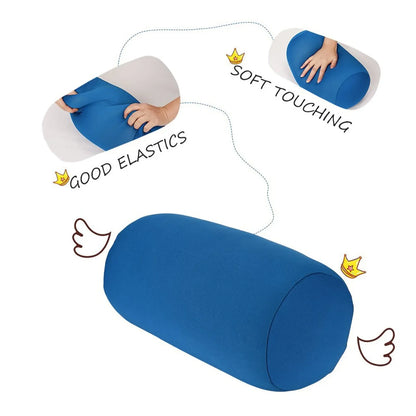 Solid Color Cylindrical Neck Pillow – Washable Round Cushion for Bedroom, Seat, Headrest & Travel Support