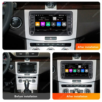 Android 13 Wireless CarPlay Multimedia Player – 7/8/9" IPS Screen GPS & WiFi Car Radio for VW Passat, Golf, Polo, Jetta & Skoda