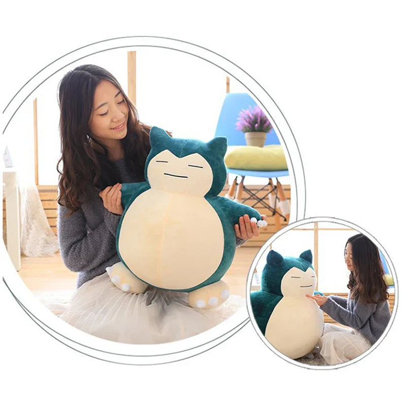 30/50cm Pokémon Snorlax Plush Toy — Soft Anime Stuffed Doll, Cartoon Monster Elf, Birthday Gift for Girls
