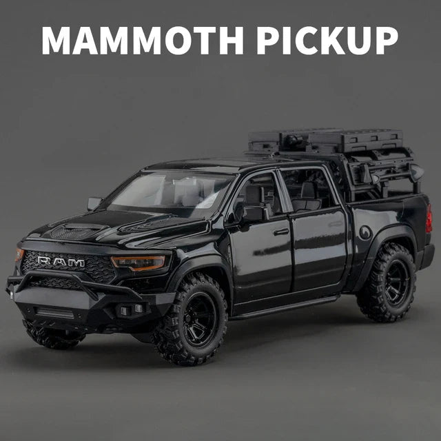 1:32 Dodge RAM 1000 TRX Mammoth Alloy Model Truck — Pull-Back with Sound & Light | Kids’ Collectible Birthday Gift