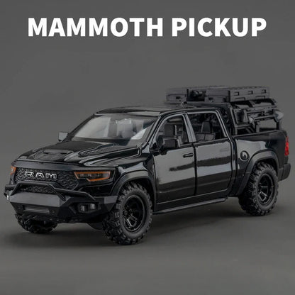 1:32 Dodge RAM 1000 TRX Mammoth Alloy Model Truck — Pull-Back with Sound & Light | Kids’ Collectible Birthday Gift