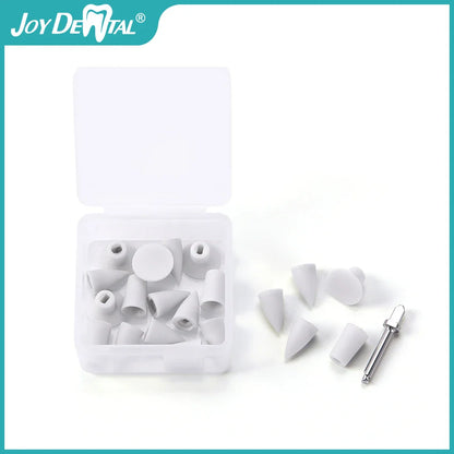 JoyDental 20pcs Dental Silicone Composite Polishers – 3 Shapes (Cup, Inverted Cone, Point) 2.35mm for Finishing & Polishing