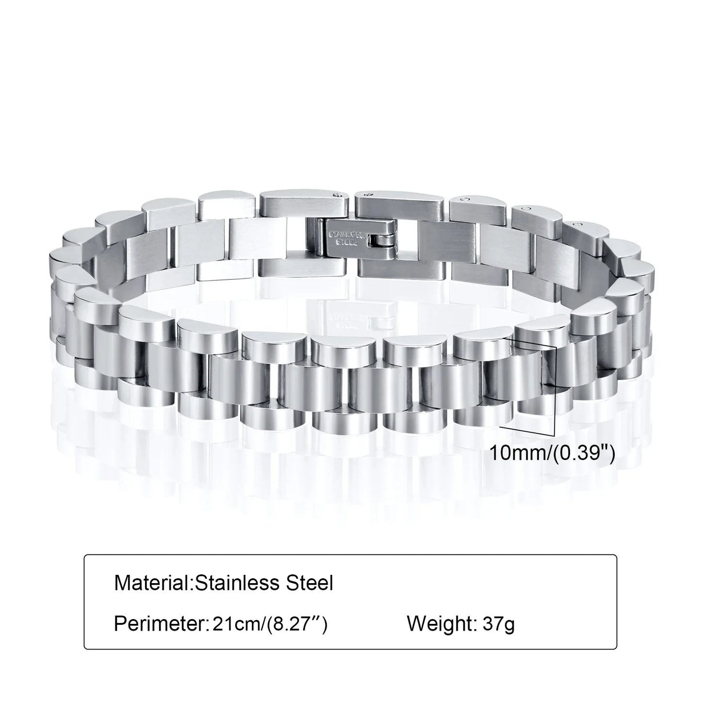 Vnox Stainless Steel Watchband Bracelet for Men & Women – Classic Link Chain Bangle Unisex Jewelry