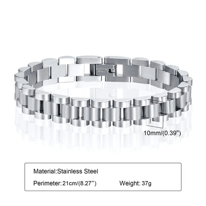 Vnox Stainless Steel Watchband Bracelet for Men & Women – Classic Link Chain Bangle Unisex Jewelry