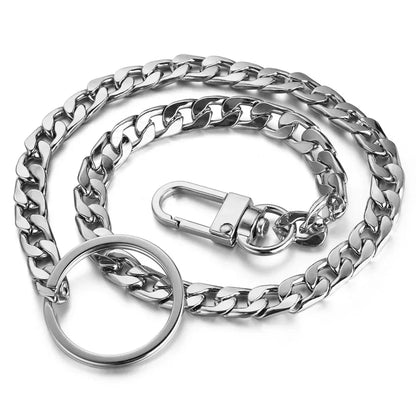 40cm Metal Key Chains – Wallet & Belt Chain for Hipster Pants, Hip Hop, Rock, Punk Street Style, Anti-Lost Keyring for Men (K404)
