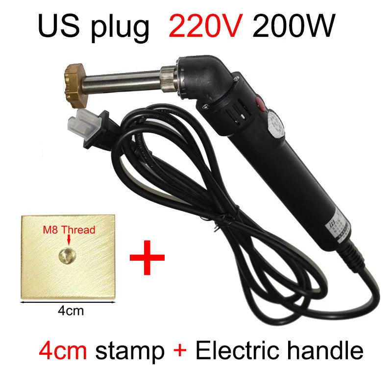 Handheld Copper Hot Stamping Machine – Electric Branding Iron for Wood, Leather & Cake DIY Crafts