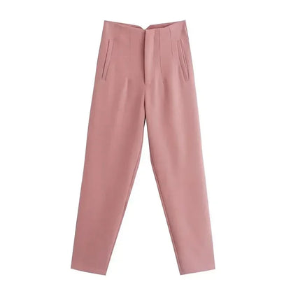 Women High Waist Office Pants - Fashion Formal Pencil Trousers for Workwear Business & Casual Outfits