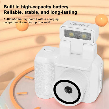 Y4000 Mini HD 1080p Camera with Screen — Portable Retro Compact Video Recorder with Flash Lamp & Battery Dock