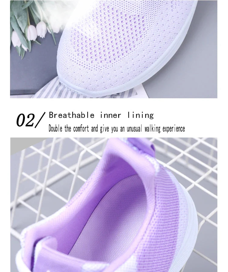 Spring Women's Lightweight Mesh Running Shoes – Breathable, Soft Sole, Sporty & Casual