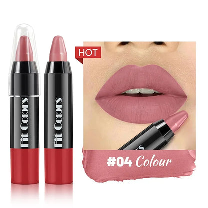 8-Color Velvet Matte Lipstick Pencil – Waterproof, Long-Lasting Sexy Red Lip Tint Non-Stick Makeup Pen