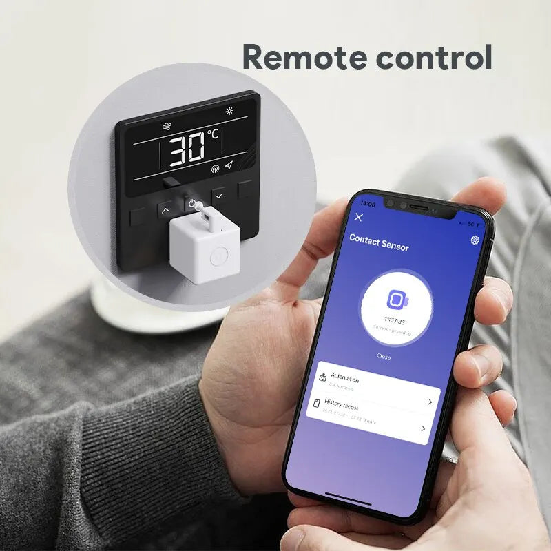 Tuya Zigbee Bluetooth Fingerbot Plus — Smart Button Pusher Switch Bot, Works with Alexa, Google Home & Smart Life App