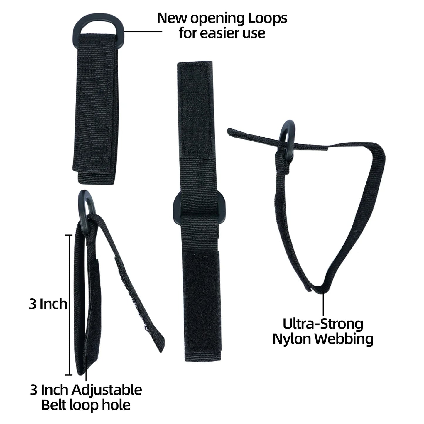 Tactical Police Suspenders — Adjustable Duty Belt Harness with 4 Tool Belt Loops for Law Enforcement