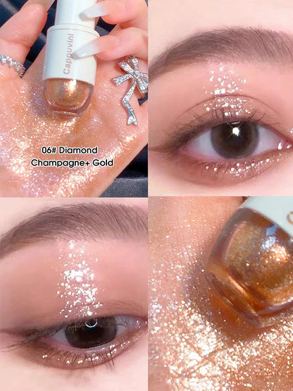 Cappuvini Star Dots Liquid Eye Shadow, Pearlescent High Gloss, Fine Flashing for Easy Application, Dazzling Liquid Eye Shadow