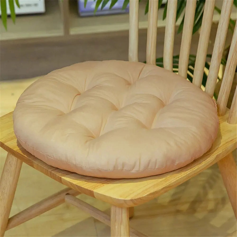 Non-Slip Thick Dining Chair Cushion – Round Nap Pillow Pad for Winter, Comfortable Chair Seat Cushion