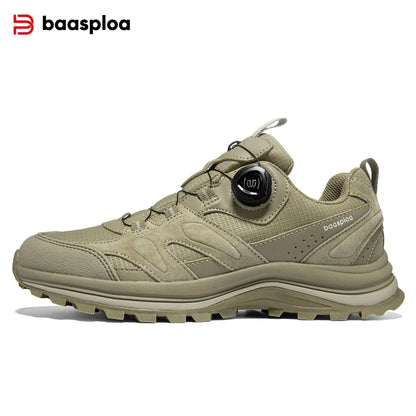 Baasploa Men’s Hiking Shoes – Breathable Outdoor Climbing & Walking Sneakers, Non-Slip & Durable