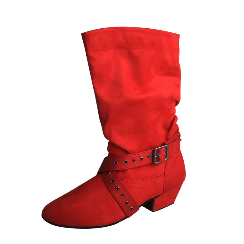 Wedopus Women’s Customized Western Dance Boots – Black Cowboy Heel Boots with Suede Sole for Urban & Ballroom Dancing