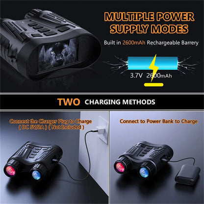 4K Digital Night Vision Goggles Binoculars | Rechargeable with 3.2" Screen & 8X Zoom for Hunting