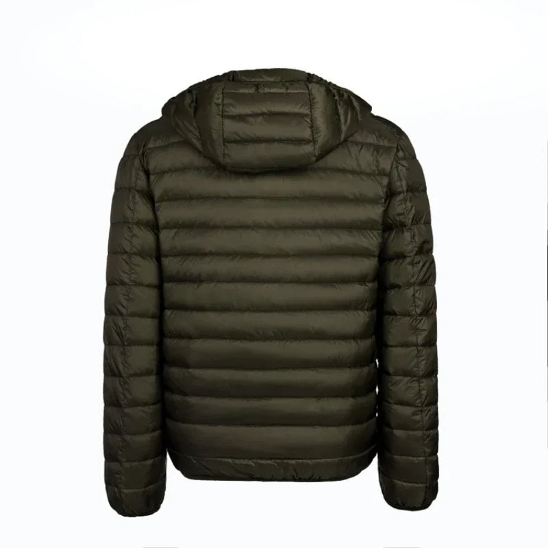 2024 Men’s Ultra-Light Down Jacket – 90% White Duck Down Hooded Thermal Feather Coat