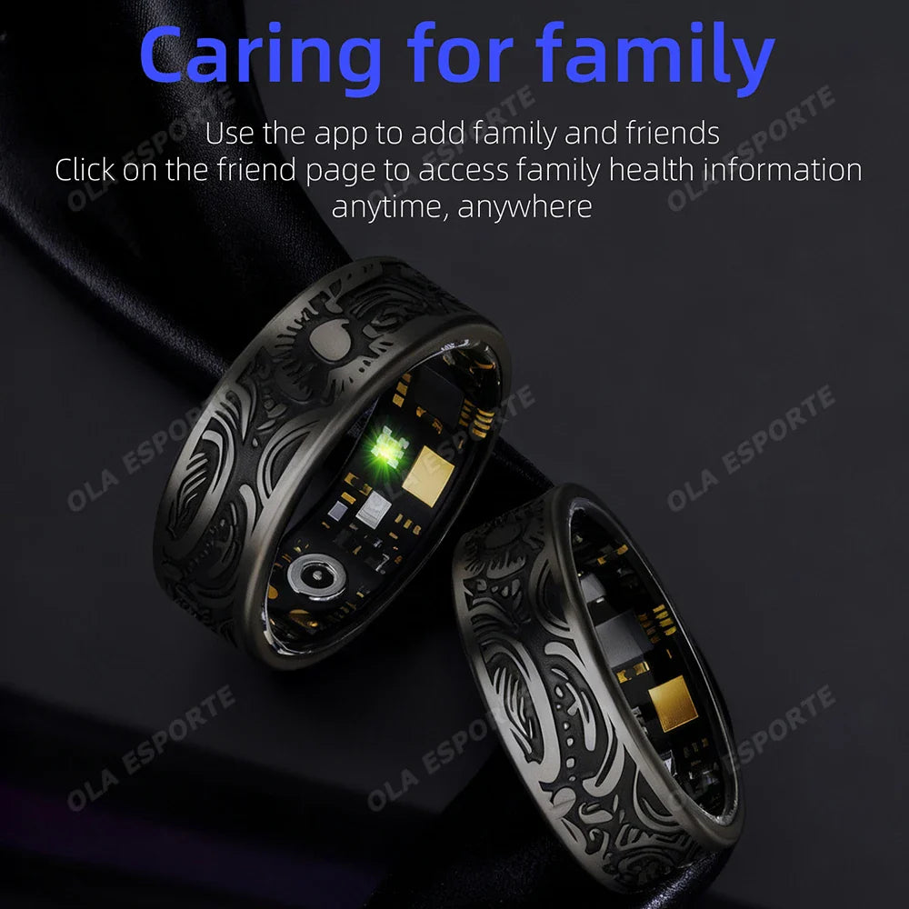 2026 Smart Ring Health Tracker – Heart Rate, Blood Pressure, Blood Oxygen & Sleep Monitoring Fitness Activity Ring with Step Counter, Waterproof Wearable Device