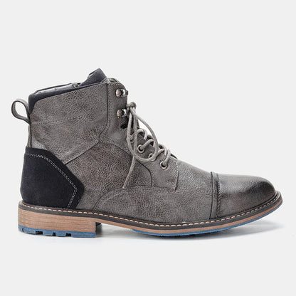 Men's Leather Ankle Boots – Brand Boot Size 7-13, Model #AL605