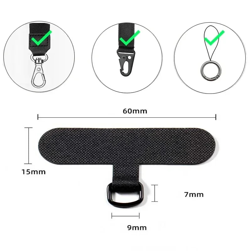 Universal TPU Anti-Lost Phone Lanyard – 10/5/1PCS Detachable Nylon Hanging Cord Strap, Card Gasket & Tether Pad