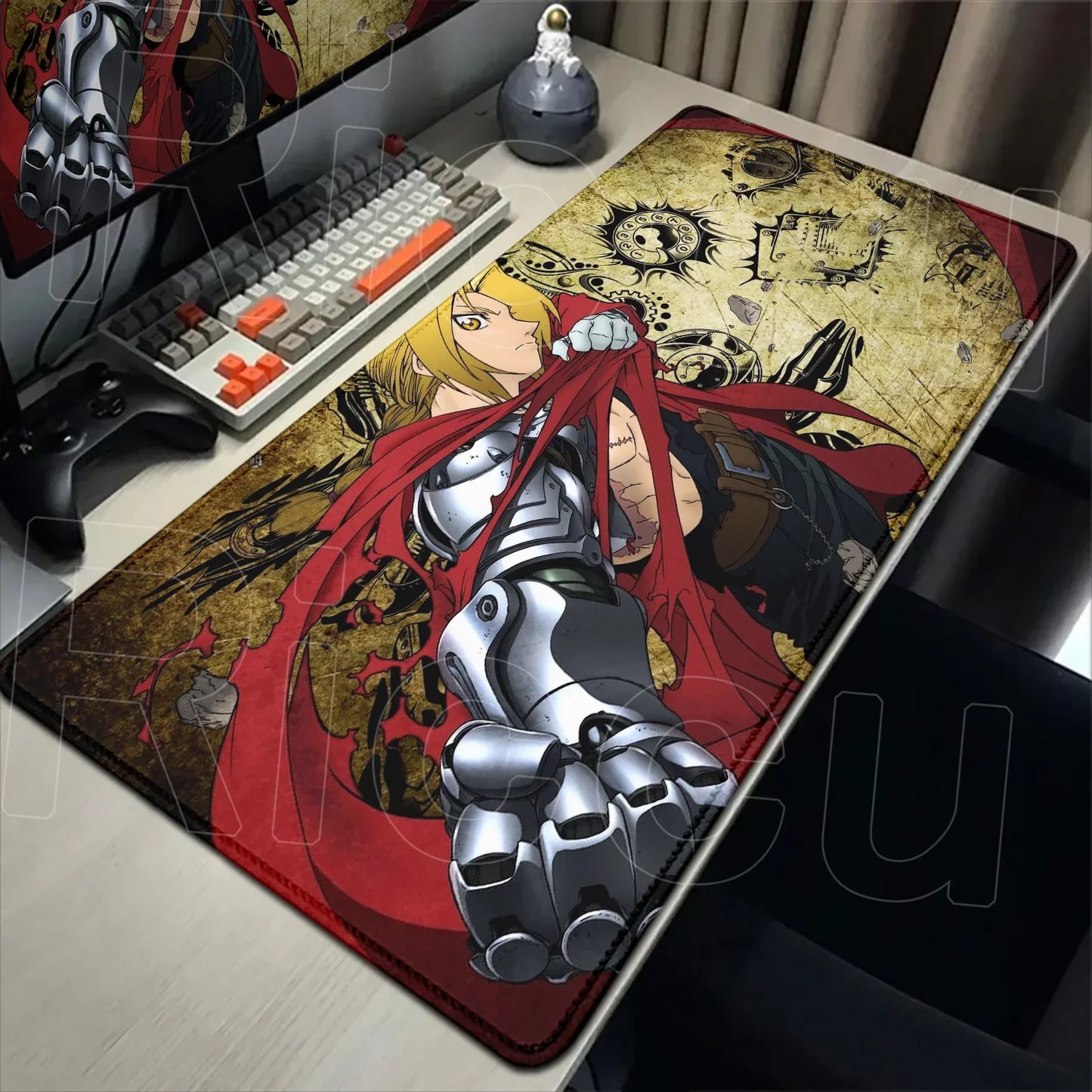 Fullmetal Alchemist XXL Gaming Mouse Pad – Large Anti-Slip Keyboard Desk Mat for Home & Office