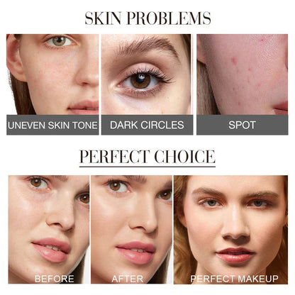 Matte Liquid Foundation – Full Coverage BB Cream with Oil Control, Waterproof & Long-Lasting Natural Face Base