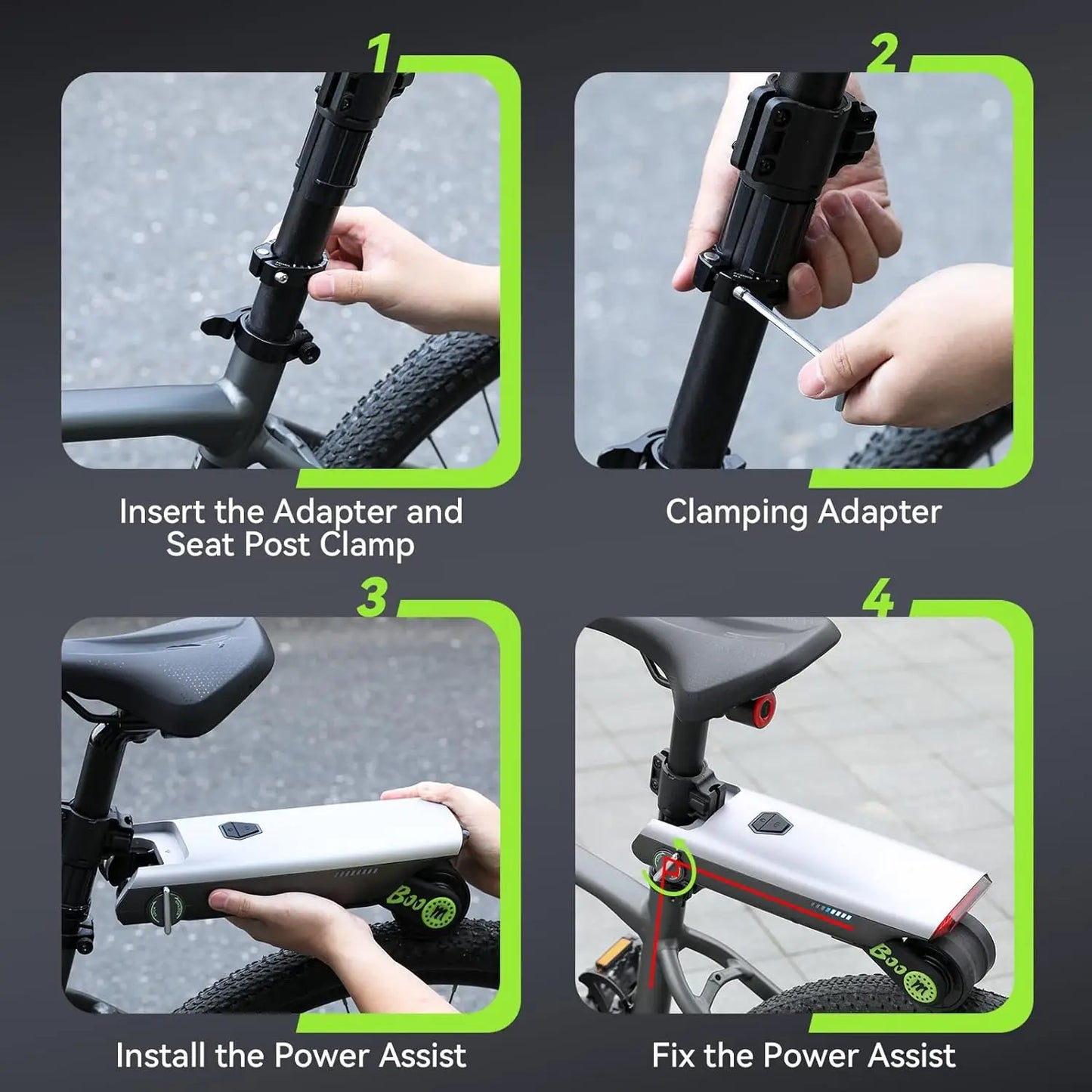 18V 200W Electric Bicycle Booster – Portable Durable Accessory for E-Bike & Mountain Bike