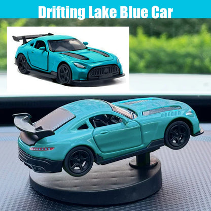 Drift Car Dashboard Toy Model — Swinging Sports Race Car Ornament for Interior Decor & Fun Accessories for Men
