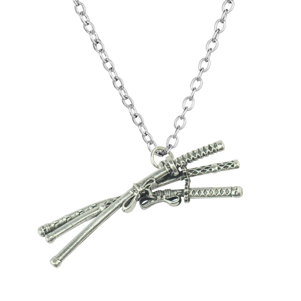 Roronoa Zoro Necklace – Three Swords Pendant Cosplay Anime Jewelry Accessory