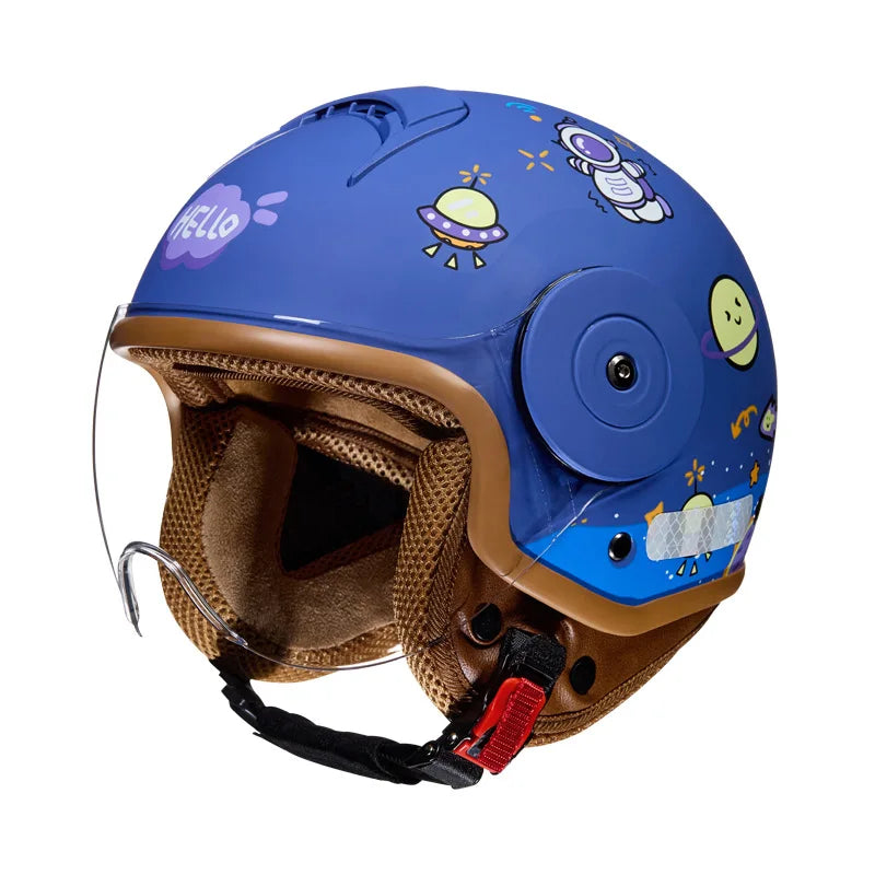 BYB Children's Helmet – 3C Certified National Standard Class A Baby Helmet for All Seasons, Cartoon Electric Vehicle & Motorcycle Safety Helmet