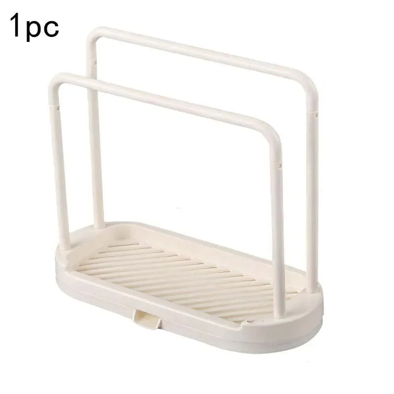 Kitchen Sink Drain Rack — Storage Basket for Sponge, Rag, and Wire Ball, Kitchen Accessories Shelf