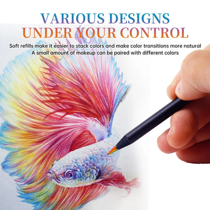 12pcs/Set Kawaii Rainbow Pencil - 7 Colors Concentric Gradient Crayons - Kids Gift for Art Painting and Drawing Stationery